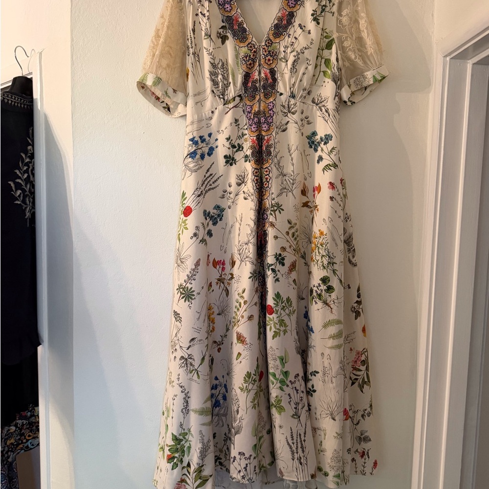 Anthropologie geisha designs floral dress